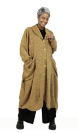 AKH oversized viscose mix jersey A-lijn blazer/vest apart stretch