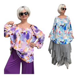 ITALIA oversized viscose spaanse blouse /in meerdere kleuren