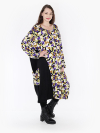 AKH oversized jersey viscose A-lijn jurk/tuniek apart stretch
