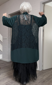 ITALIA MODA  oversized jersey  KANTEN vest  stretch/in meerdere kleuren