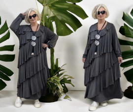 Giovani Collection viscose tricot A-lijn jurk stretch