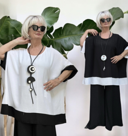 LaBass oversized viscose top/tuniek/niet doorschijnend /in meerdere kleuren