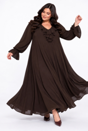 Italia Moda viscose crepe A-lijn jurk stretch /in meerdere kleuren