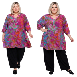Naveed oversized viscose mix A-lijn tuniek stretch