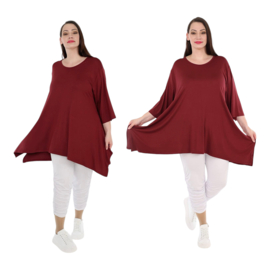 AKH oversized viscose A-lijn tuniek met zakken apart stretch