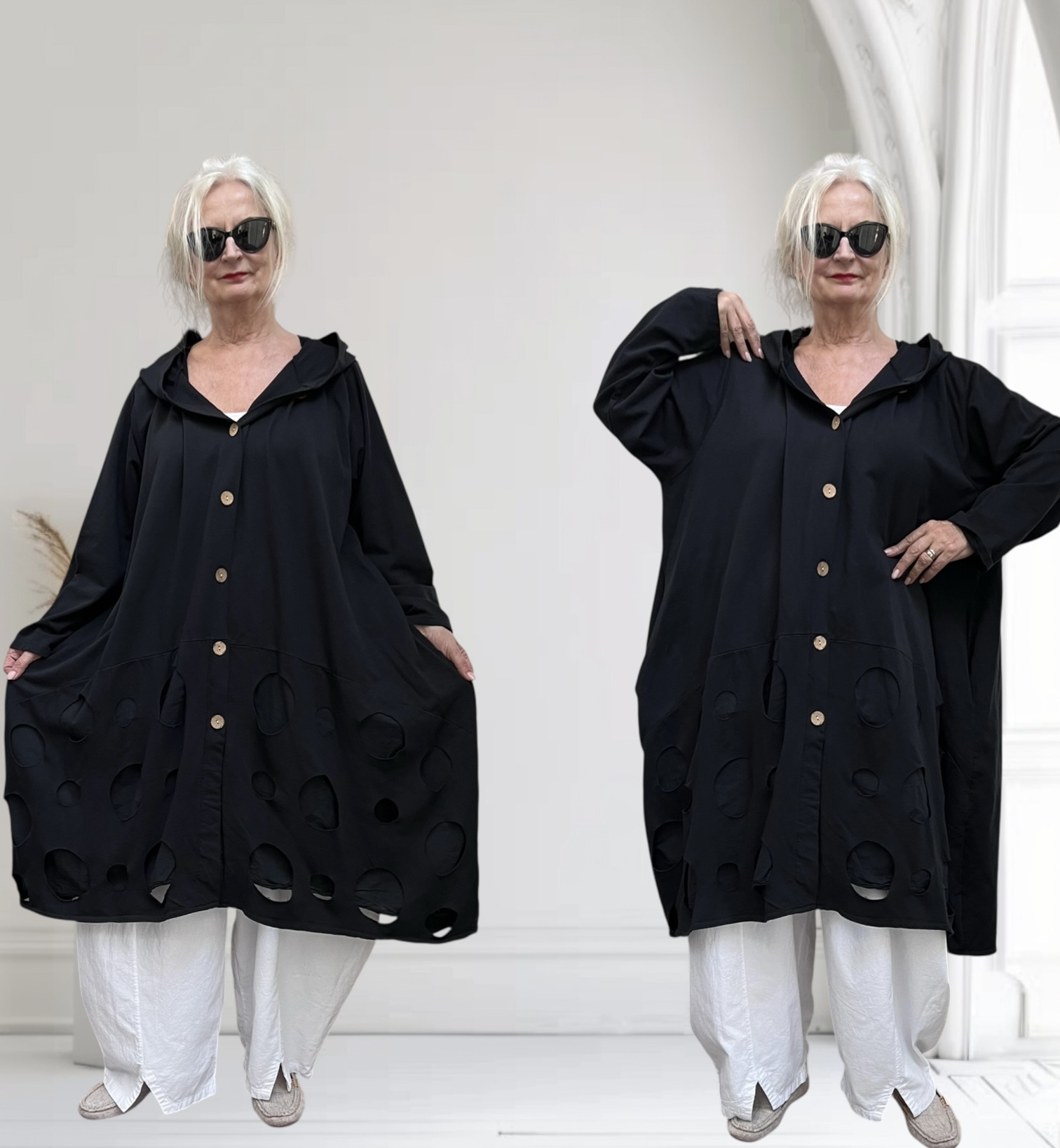 Italia MODA oversized jersey blazer/jas apart stretch /in meerdere kleuren