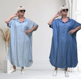 ITALIA MODA   jeans tencel jurk apart /in meerdere kleuren
