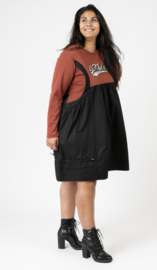 Pomme Rouge viscose A-lijn jurk stretch