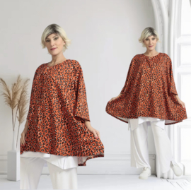 AKH oversized tricot viscose mix A-lijn blazer/vest apart stretch
