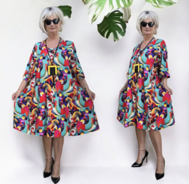 Naveed jersey A-lijn tuniek apart/stretch 