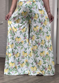 ITALY Mode jersey viscose  wijde broek apart /zeer rekbaar