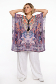 ONE OF A KIND  viscose zomer poncho/tuniek