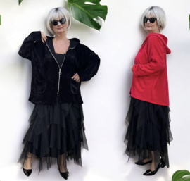 ITALIA MODA oversized viscose vest met ritssluiting stretch/in meerdere kleuren