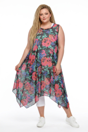 AKH oversized chique chiffon A-lijn  jurk/overjurk /tuniek apart