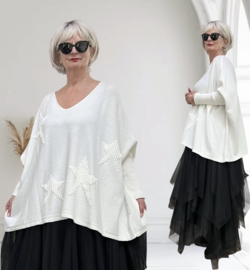 ITALIA oversized viscose mix gebreide top/tuniek