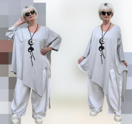 Moonshine oversized  katoen tricot tuniek apart stretch