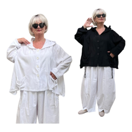 Moonshine katoen A-lijn blazer met capuchon  apart/in meerdere kleuren