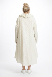 AKH viscose A-lijn zomer jas apart /stretch /wit/zwart/stretch