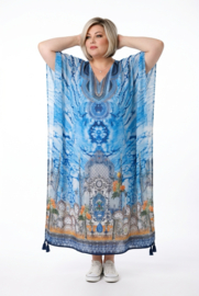 ONE OF A KIND  viscose zomer poncho/tuniek ( extra groot)