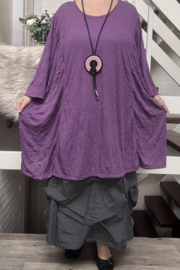 Moonshine oversized  katoen tricot tuniek/jurk apart stretch