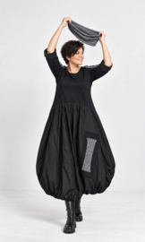 Vincenzo Allocca oversized katoen ballonjurk met sjaal apart/stretch zwart