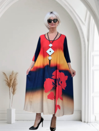 FRENZI viscose A-lijn jurk stretch