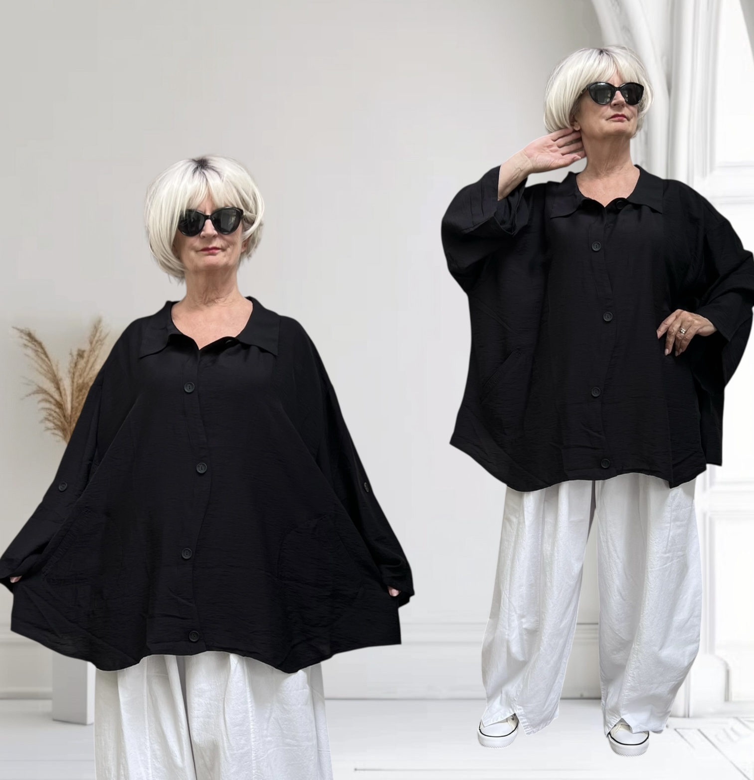 KEKOO design viscose A-lijn blazer/vest