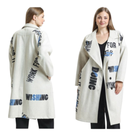 LA VELINA oversized katoen jas/vest stretch