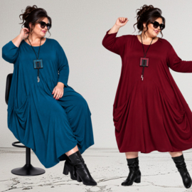 ITALIA MODA  jeresy viscose mix A-lijn jurk /stretch/in meerdere kleuren