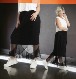 AKH tule rok gevoerd stretch zwart