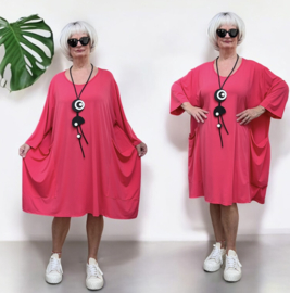 AKH oversized viscose mix  A-lijn tuniek apart stretch