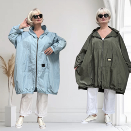 SERANO oversized  tussenjas  waterbestendig met ritssluiting en capuchon /in meerdere kleuren