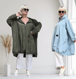 SERANO oversized  tussenjas  waterbestendig met ritssluiting en capuchon /in meerdere kleuren