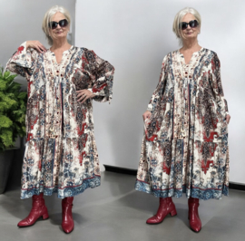 Jean Marc Philippe viscose BOHO A-lijn jurk