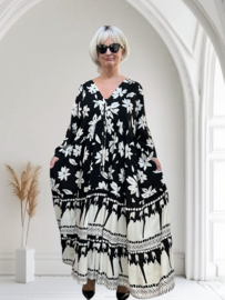 Vincenzo Allocca oversized viscose  BOHO A-lijn jurk apart