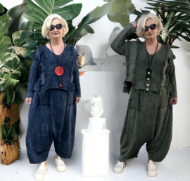 MBGermany de modieuze kleuring katoen gebreide top + broek /stretch /in meerdere kleuren