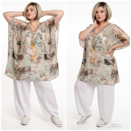 ONE OF A KIND  viscose zomer poncho/tuniek