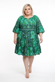 UNIDIVA polysilk A-lijn zomer jurk apart