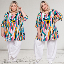 Naveed oversized viscose A-lijn tuniek
