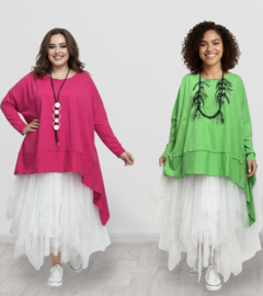 Mercy oversized katoen top stretch /in meerdere kleuren