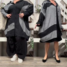 Zedd Plus viscose oversized A-lijn blazer/vest/in meerdere kleuren