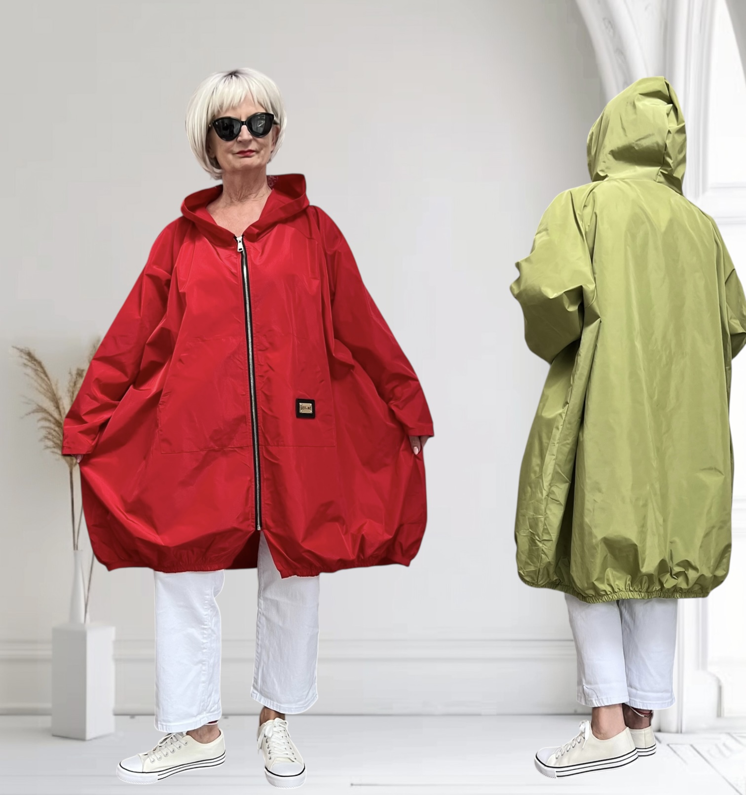 SERANO oversized  tussenjas  waterbestendig met ritssluiting en capuchon /in meerdere kleuren
