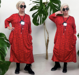 IZZY Style viscose jurk met zakken / stretch