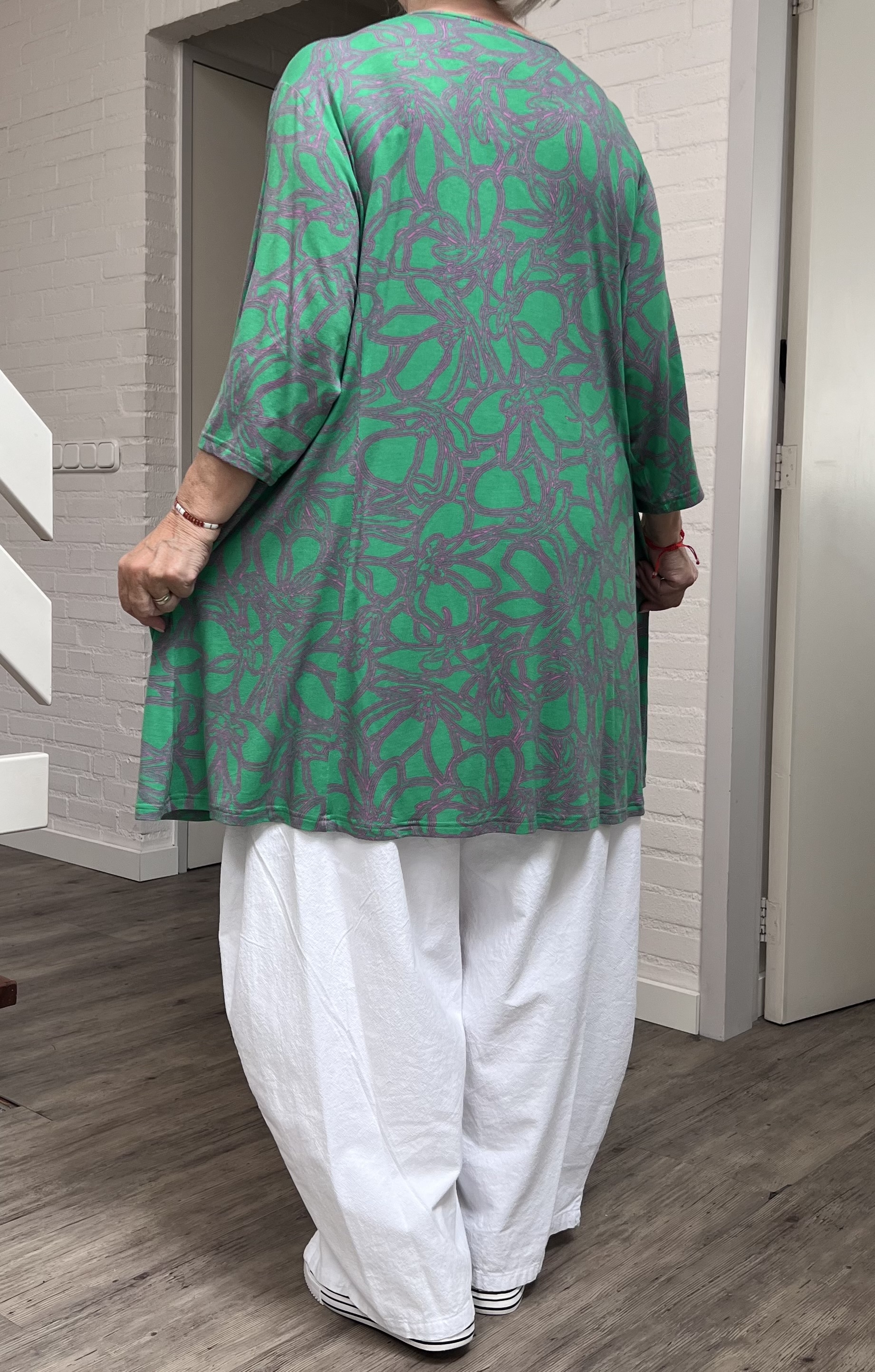 Ophilia viscose A-lijn tuniek  met aparte decolleté stretch