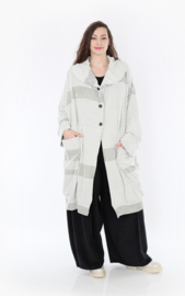 AKH oversized viscose mix jersey A-lijn blazer/vest apart stretch