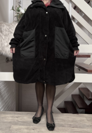 Vincenzo Allocca  fleece jas/vest/blazer stretch zwart