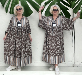 Mila Ragazza oversized A-lijn linnen boho jurk  apart (extra groot)