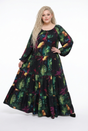 SASHA VIVIEN  chiffon met een vleugje zijde jurk gevoerd