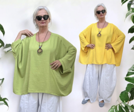 ITALIA MODA viscose tuniek/poncho met ketting /niet doorschijnend/in meerdere kleuren