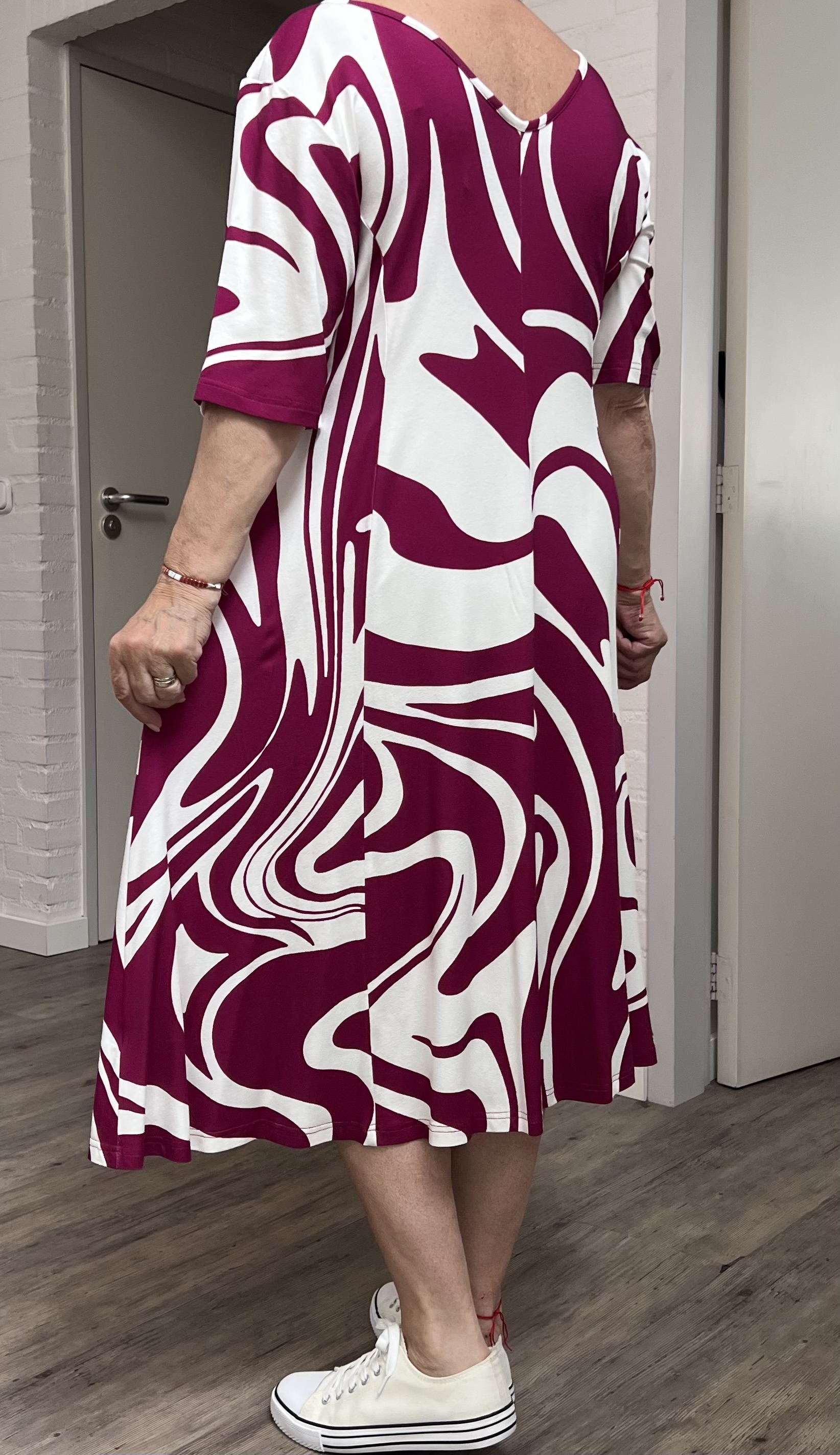 Ophilia viscose A-lijn jurk  stretch